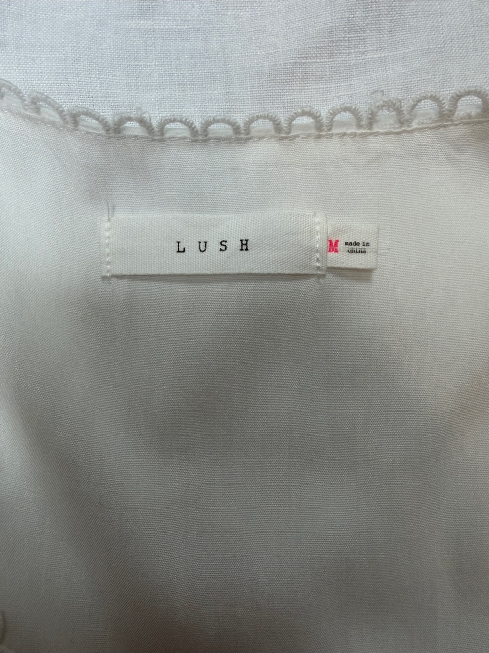 Lush White Tie-Front Eyelet Midi Dress - Picture 4 of 9